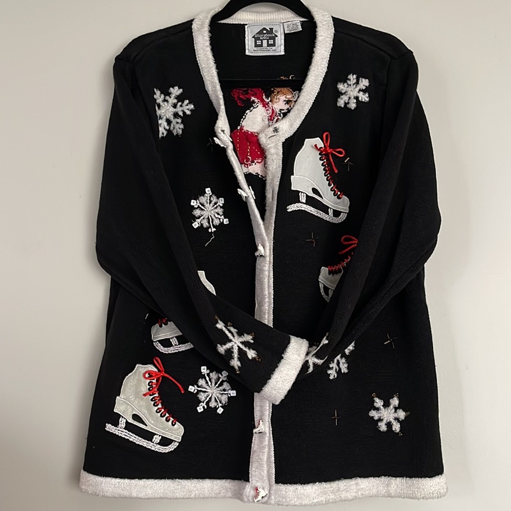 Vintage Storybook Knits Womens Skating Dream Cardigan Sweater Sz 1X** - Picture 5 of 16